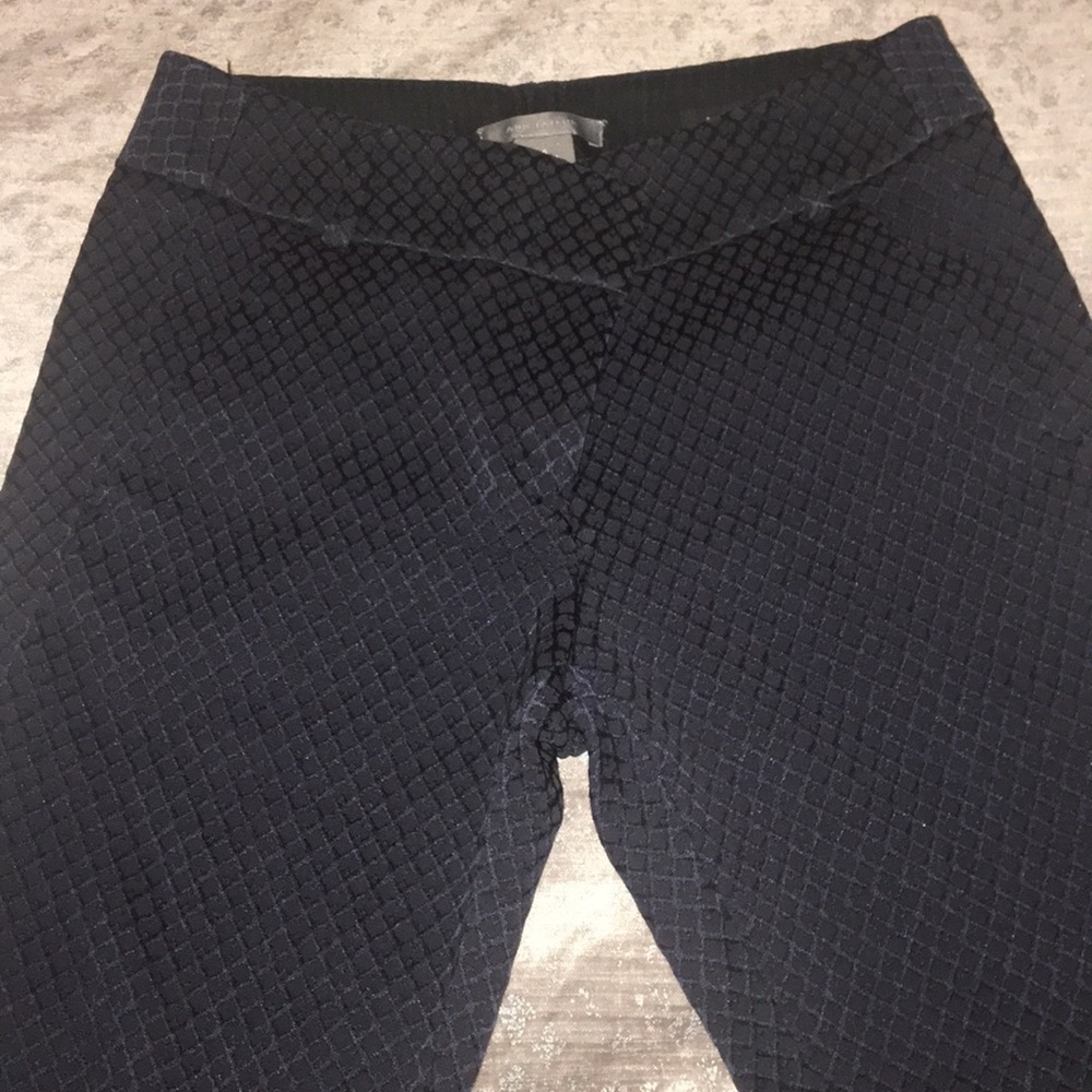 Navy blue and black Ann Taylor ankle pants